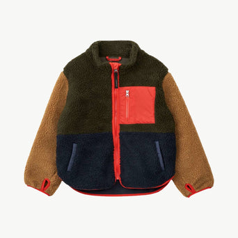 Liewood - Nolan Plüschjacke Aus Recyceltem Material - Army Brown Multi Mix - 98 - 5715493082284 - littlehipstar.com