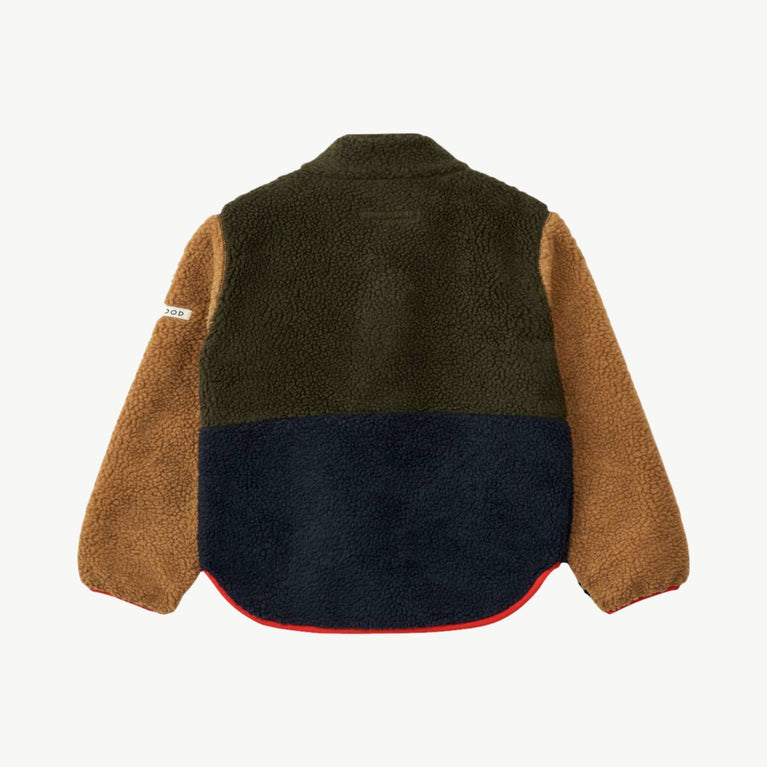 Liewood - Nolan Plüschjacke Aus Recyceltem Material - Army Brown Multi Mix - 98 - 5715493082284 - littlehipstar.com