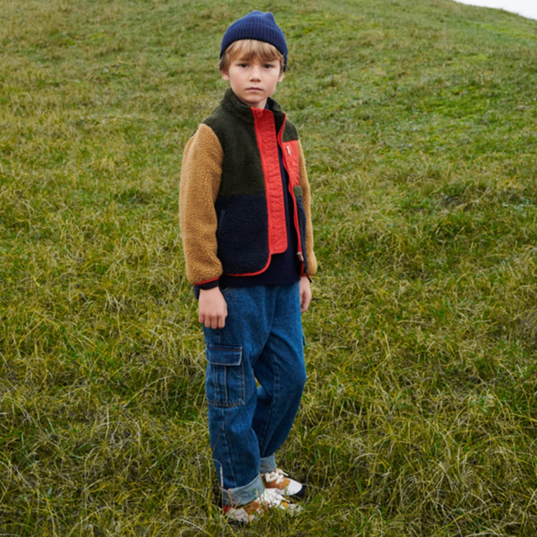 Liewood - Nolan Plüschjacke Aus Recyceltem Material - Army Brown Multi Mix - 98 - 5715493082284 - littlehipstar.com