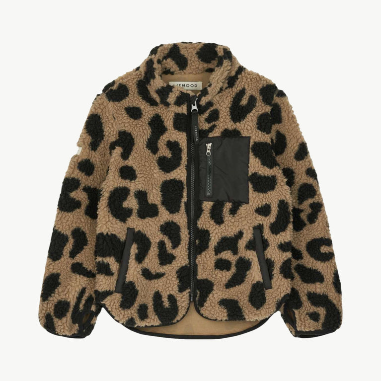 Liewood - Nolan Plüschjacke Aus Recyceltem Material - Mega Leo / Oat Mix - 98 - 5715493082611 - littlehipstar.com