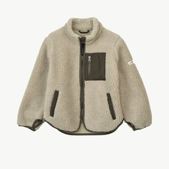 Liewood - Nolan Plüschjacke Aus Recyceltem Material - Mist / Army Brown - 98 - 5715493082505 - littlehipstar.com