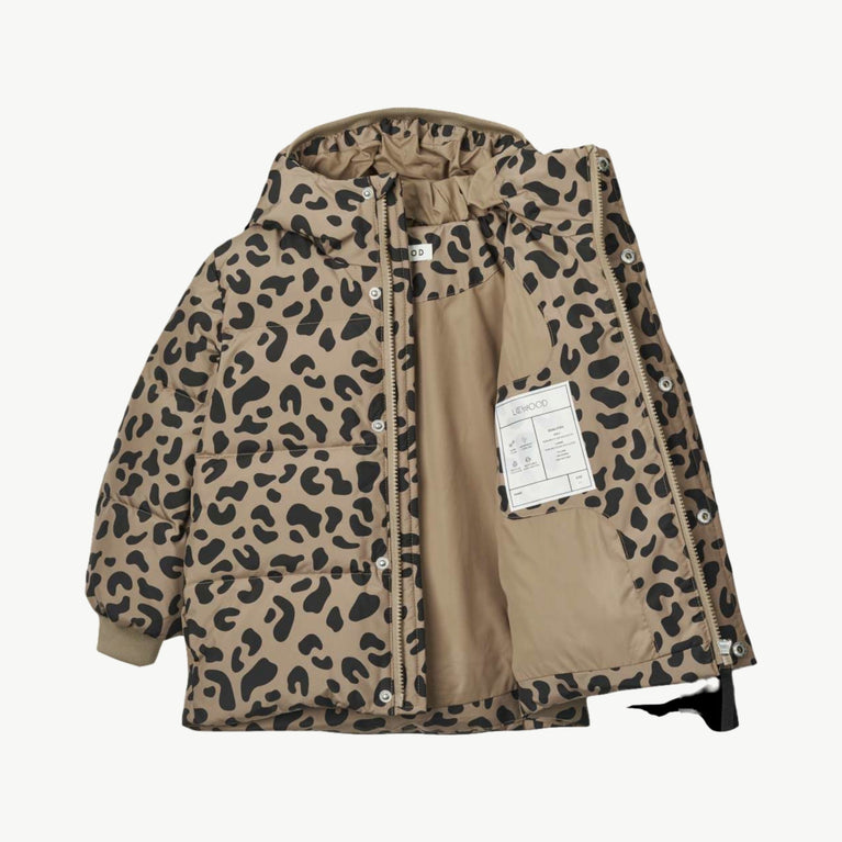 Liewood - Palle Daunen-Jacke Aus Recyceltem Material - Leo Oat / Black Panther - 98 - 5715493114404 - littlehipstar.com