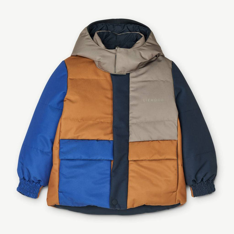 Liewood - Paloma Daunen-Wendejacke aus recyceltem Material - Block Stripes - Altrosa - 5715335021839 - littlehipstar.com