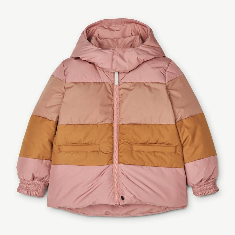 Liewood - Paloma Daunen-Wendejacke aus recyceltem Material - Block Stripes - Altrosa - 5715335021839 - littlehipstar.com