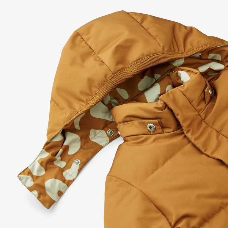 Liewood - Paloma Daunen-Wendejacke aus recyceltem Material - Mega Leo/Golden Caramel - 3 Jahre (98) - 5715335022423 - littlehipstar.com