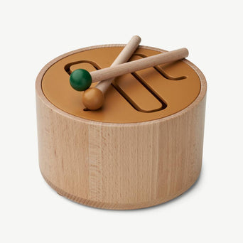 Liewood - Pete Spielzeug Trommel aus Holz - Golden Caramel - 5715335047013 - littlehipstar.com