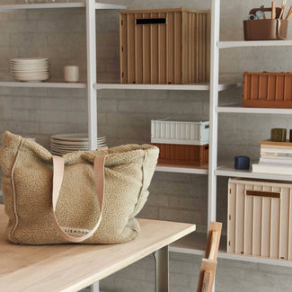 Liewood - Reed Tote Bag Einkaufstasche aus recyceltem Material - Golden Caramel - 5715335047389 - littlehipstar.com