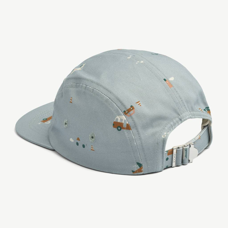 Liewood - Rory Cap aus Bio-Baumwolle - Vehicles/Dove Blue - 1-4 Jahre (51) - 5715335199774 - littlehipstar.com