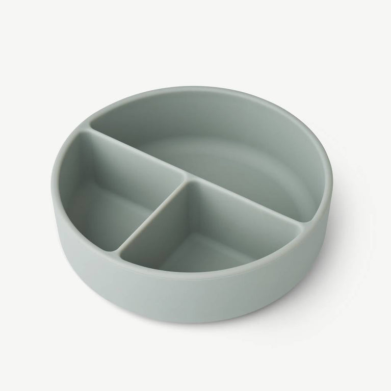 Liewood - Rosie Bär Tiefer Menüteller mit Deckel aus Silikon - Faune Green - 5715335047891 - littlehipstar.com