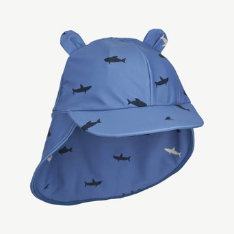 Liewood - Senia Sonnenhut aus recyceltem Material - Shark Riverside - 6-9 Monate - 5715335240070 - littlehipstar.com