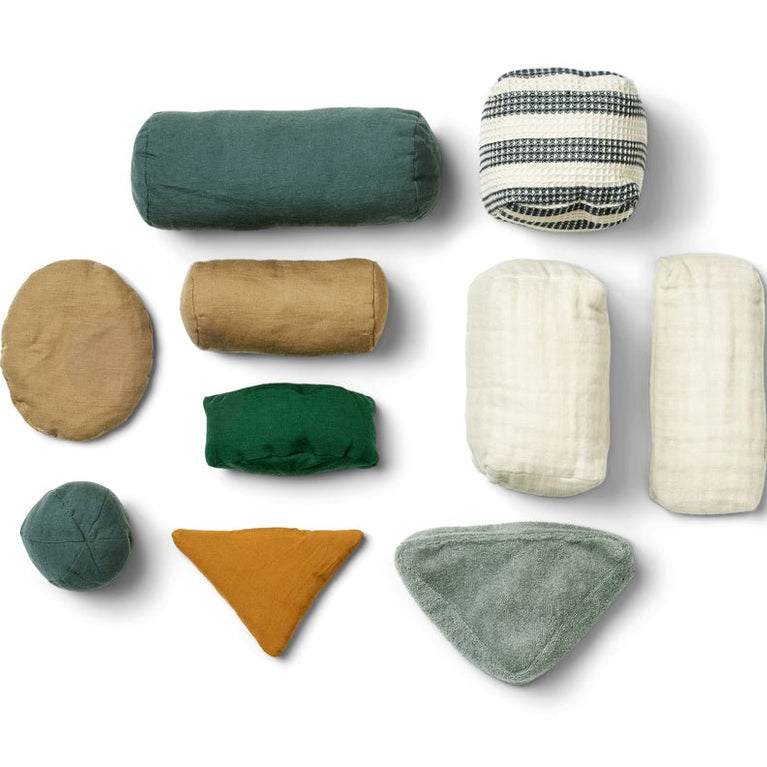 Liewood - Senzo Sensorikspielzeug aus Bio-Baumwolle - 10teilig - Blue Multi Mix - 5715493135652 - littlehipstar.com