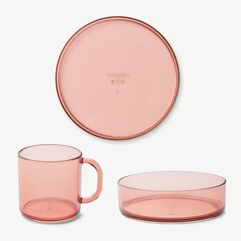 Liewood - Siva Geschirrset aus Tritan - 3 Teile - Dusty Raspberry - 5715335050105 - littlehipstar.com