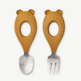 Liewood - Stanley Bär Esslernbesteck - 2teilig - Tuscany Rose - 5713370514071 - littlehipstar.com