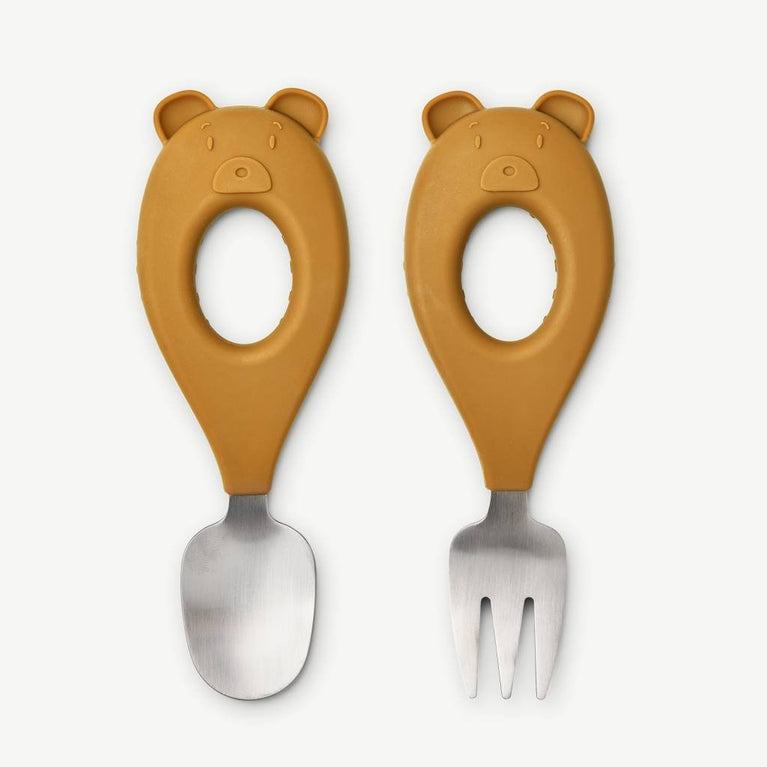 Liewood - Stanley Bär Esslernbesteck - 2teilig - Tuscany Rose - 5713370514071 - littlehipstar.com