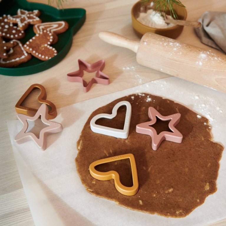Liewood - Svend Holiday Mix Ausstechformen aus Bio-Kunststoff - 6er-Set - Tuscany Rose - 5715335050334 - littlehipstar.com