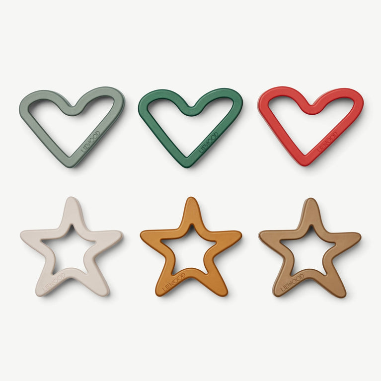 Liewood - Svend Holiday Mix Ausstechformen aus Bio-Kunststoff - 6er-Set - Golden Caramel - 5715335050358 - littlehipstar.com