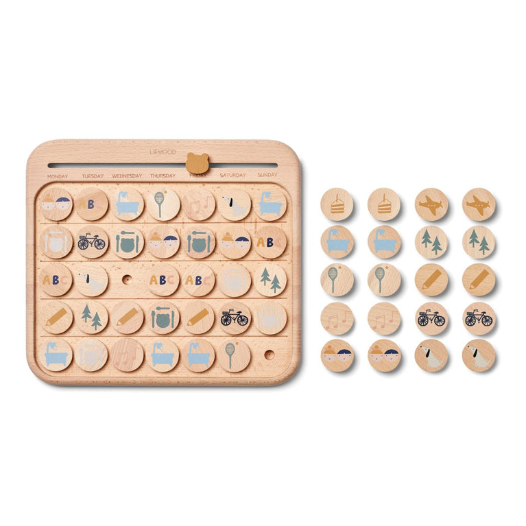 Liewood - Tao Kalender Aktivitäts-Tafel aus Holz - 5715493127121 - littlehipstar.com