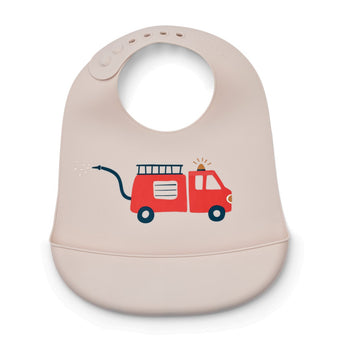 Liewood - Tilda Lätzchen aus Silikon - 2er-Set - Emergency Vehicle / Sandy - 5715493139605 - littlehipstar.com