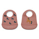 Liewood - Tilda Lätzchen aus Silikon - 2er-Set - Horses / Dark Rosetta - 5715493139575 - littlehipstar.com