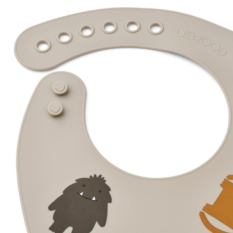Liewood - Tilda Lätzchen aus Silikon - 2er-Set - Monster / Mist - 5715493139582 - littlehipstar.com