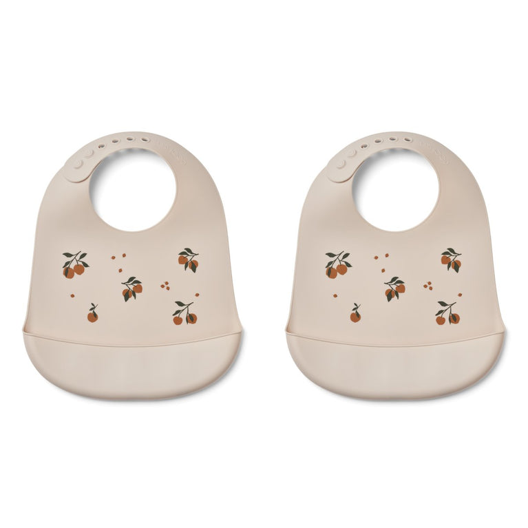 Liewood - Tilda Lätzchen aus Silikon - 2er-Set - Peach / Sandy - 5715493139599 - littlehipstar.com