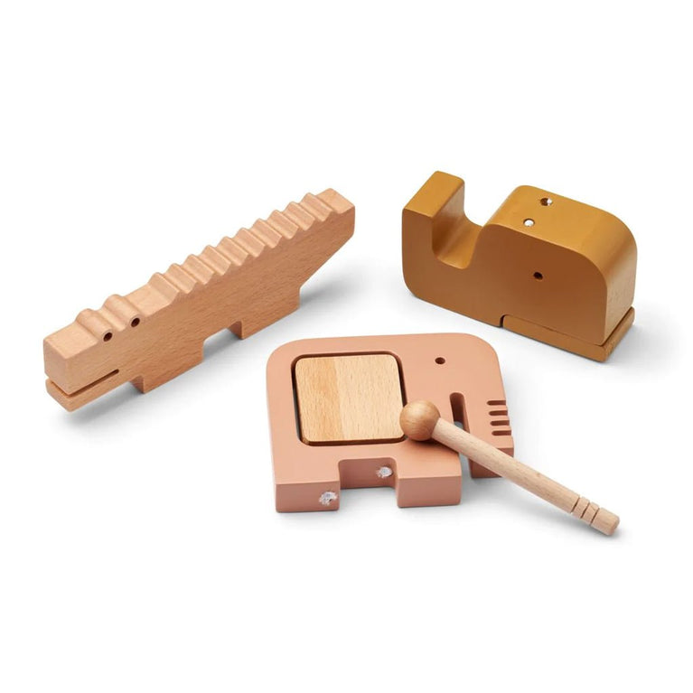 Liewood - Torsten Musikinstrumente aus Holz - 3 Teile - Tuscany Rose / Golden Caramel - 5715493131579 - littlehipstar.com