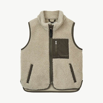 Liewood - Vada Weste Aus Recyceltem Material - Mist / Army Brown - 98 - 5715493083250 - littlehipstar.com