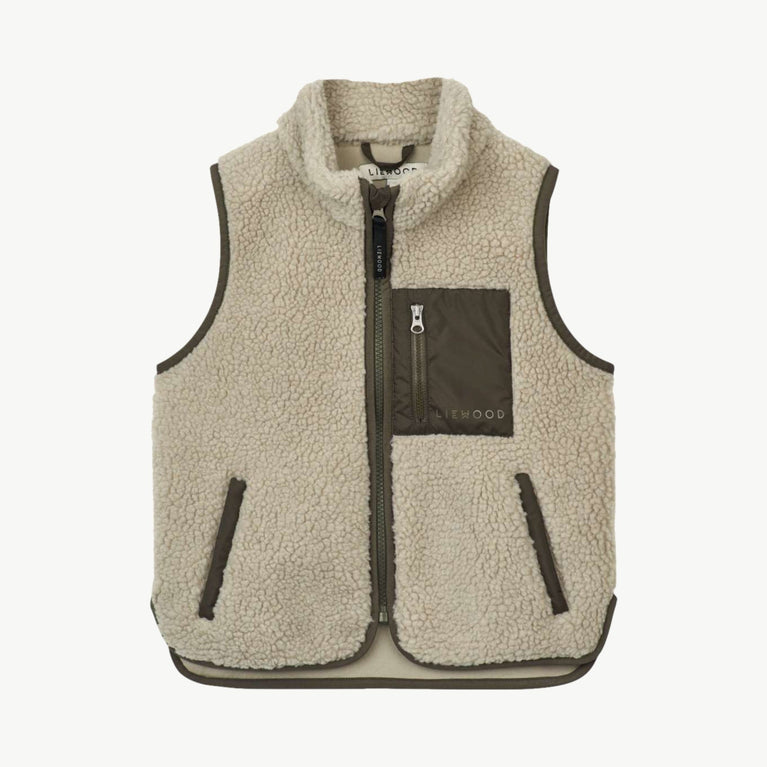 Liewood - Vada Weste Aus Recyceltem Material - Mist / Army Brown - 98 - 5715493083250 - littlehipstar.com