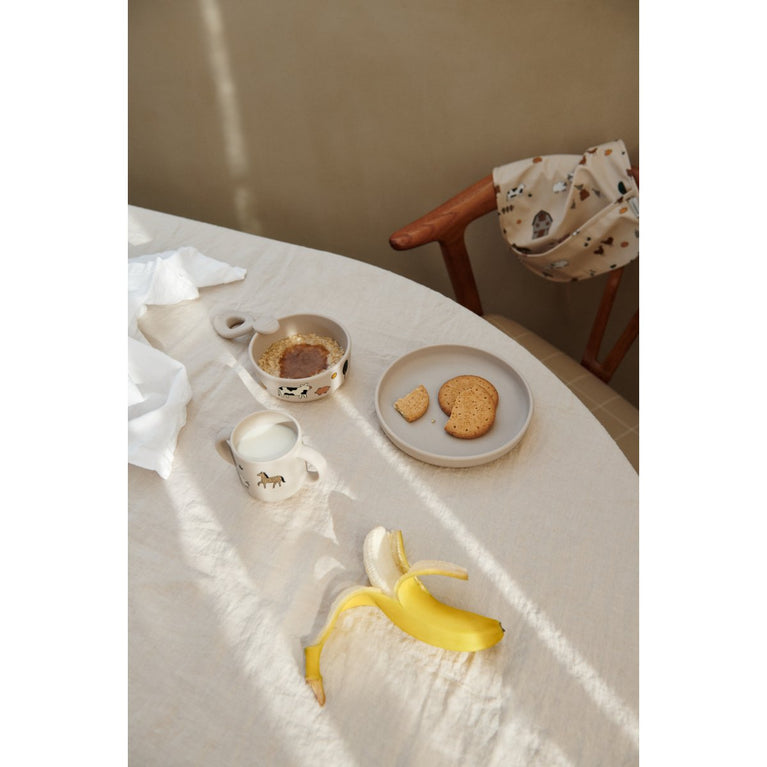 Liewood - Vivi Kindergeschirr aus Silikon in Farm/Sandy - 4teilig - 5715493152420 - littlehipstar.com