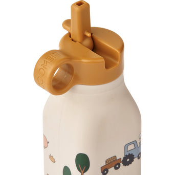 Liewood - Warren Trinkflasche aus Silikon in Farm/Sandy - 350 ml - 5715493151522 - littlehipstar.com