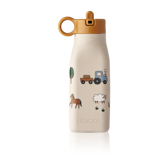 Liewood - Warren Trinkflasche aus Silikon in Farm/Sandy - 350 ml - 5715493151522 - littlehipstar.com
