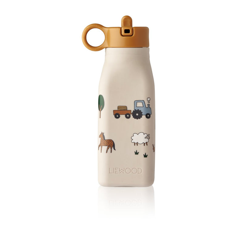 Liewood - Warren Trinkflasche aus Silikon in Farm/Sandy - 350 ml - 5715493151522 - littlehipstar.com