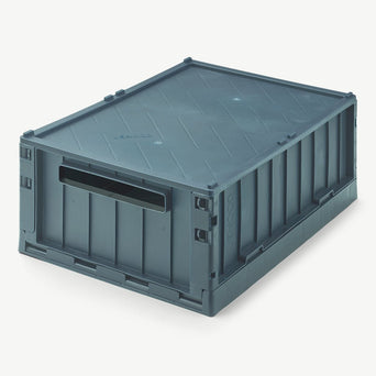Liewood - Weston Klappbox mit Deckel - Größe L - 1 Stück - Whale Blue - 5715335053090 - littlehipstar.com