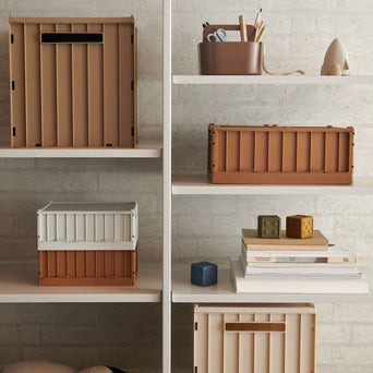 Liewood - Weston Klappboxen mit Deckel - Größe S - 2 Stück - Sandy - 5715335053380 - littlehipstar.com