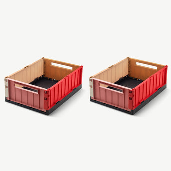 Liewood - Weston Mehrfarbige Klappboxen - Größe M - 2 Stück - Jojoba - 5715335220461 - littlehipstar.com