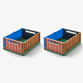 Liewood - Weston Mehrfarbige Klappboxen - Größe M - 2 Stück - Jojoba - 5715335220461 - littlehipstar.com