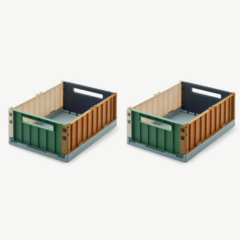 Liewood - Weston Mehrfarbige Klappboxen - Größe M - 2 Stück - Jojoba - 5715335220461 - littlehipstar.com