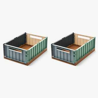 Liewood - Weston Mehrfarbige Klappboxen - Größe M - 2 Stück - Jojoba - 5715335220461 - littlehipstar.com