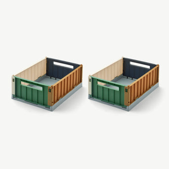Liewood - Weston Mehrfarbige Klappboxen - Größe M - 2 Stück - Jojoba - 5715335220461 - littlehipstar.com