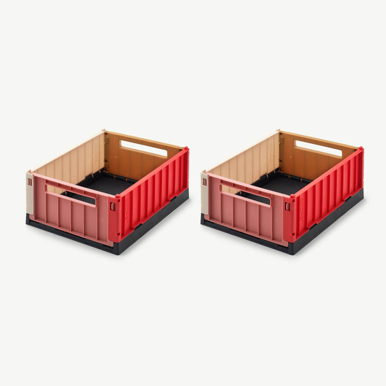 Liewood - Weston Mehrfarbige Klappboxen - Größe S - 2 Stück - Midnight Navy - 5715335082687 - littlehipstar.com