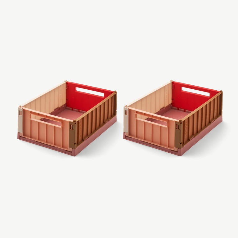 Liewood - Weston Mehrfarbige Klappboxen - Größe S - 2 Stück - Dusty Raspberry - 5715335082779 - littlehipstar.com