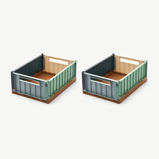 Liewood - Weston Mehrfarbige Klappboxen - Größe S - 2 Stück - Sea Blue - 5715335220584 - littlehipstar.com