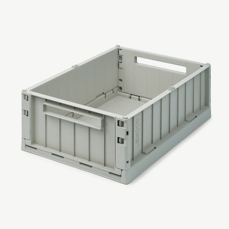 Liewood - Weston Unifarbene Klappbox - Größe L - 1 Stück - Taubenblau - 5713370737258 - littlehipstar.com