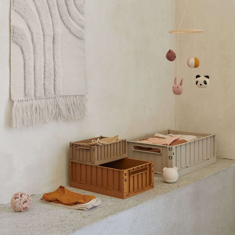 Liewood - Weston Unifarbene Klappboxen - Größe M - 2 Stück - Tuscany Rose - 5713370737586 - littlehipstar.com