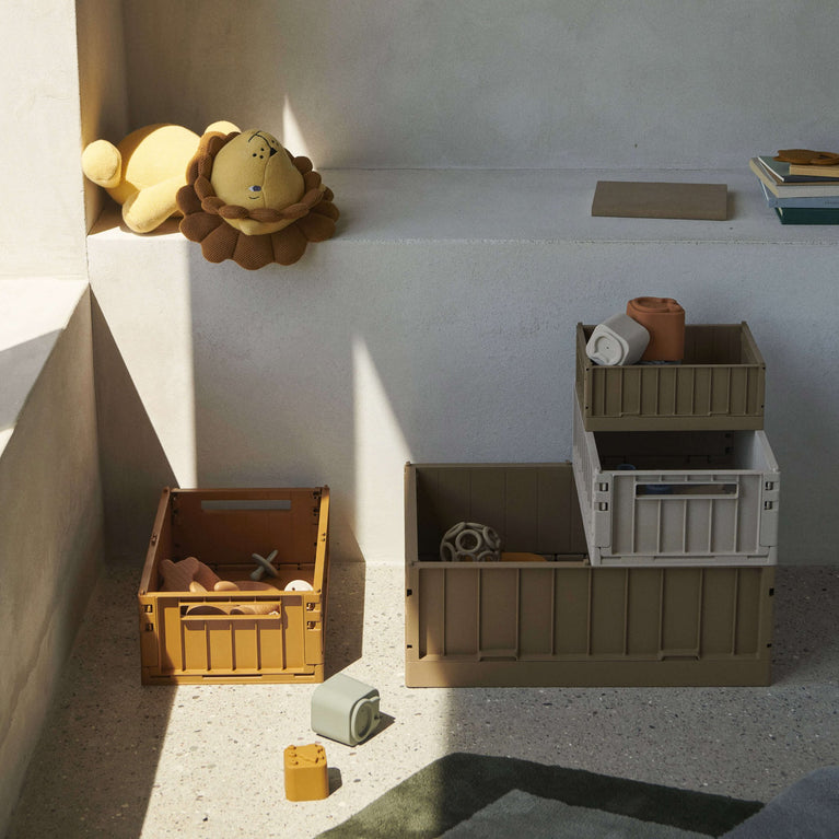 Liewood - Weston Unifarbene Klappboxen - Größe M - 2 Stück - Tuscany Rose - 5713370737586 - littlehipstar.com