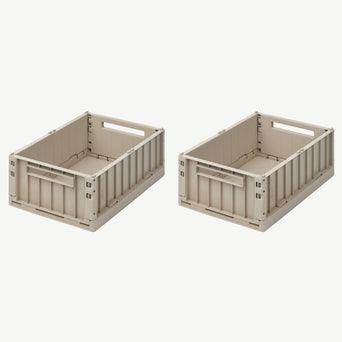 Liewood - Weston Unifarbene Klappboxen - Größe M - 2 Stück - Tuscany Rose - 5713370737586 - littlehipstar.com