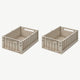 Liewood - Weston Unifarbene Klappboxen - Größe M - 2 Stück - Tuscany Rose - 5713370737586 - littlehipstar.com