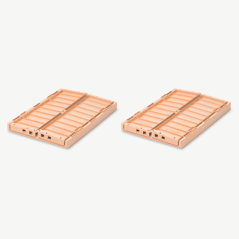 Liewood - Weston Unifarbene Klappboxen - Größe M - 2 Stück - Tuscany Rose - 5713370737586 - littlehipstar.com