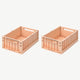 Liewood - Weston Unifarbene Klappboxen - Größe M - 2 Stück - Tuscany Rose - 5713370737586 - littlehipstar.com