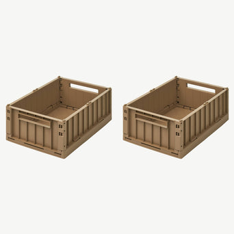 Liewood - Weston Unifarbene Klappboxen - Größe M - 2 Stück - Tuscany Rose - 5713370737586 - littlehipstar.com